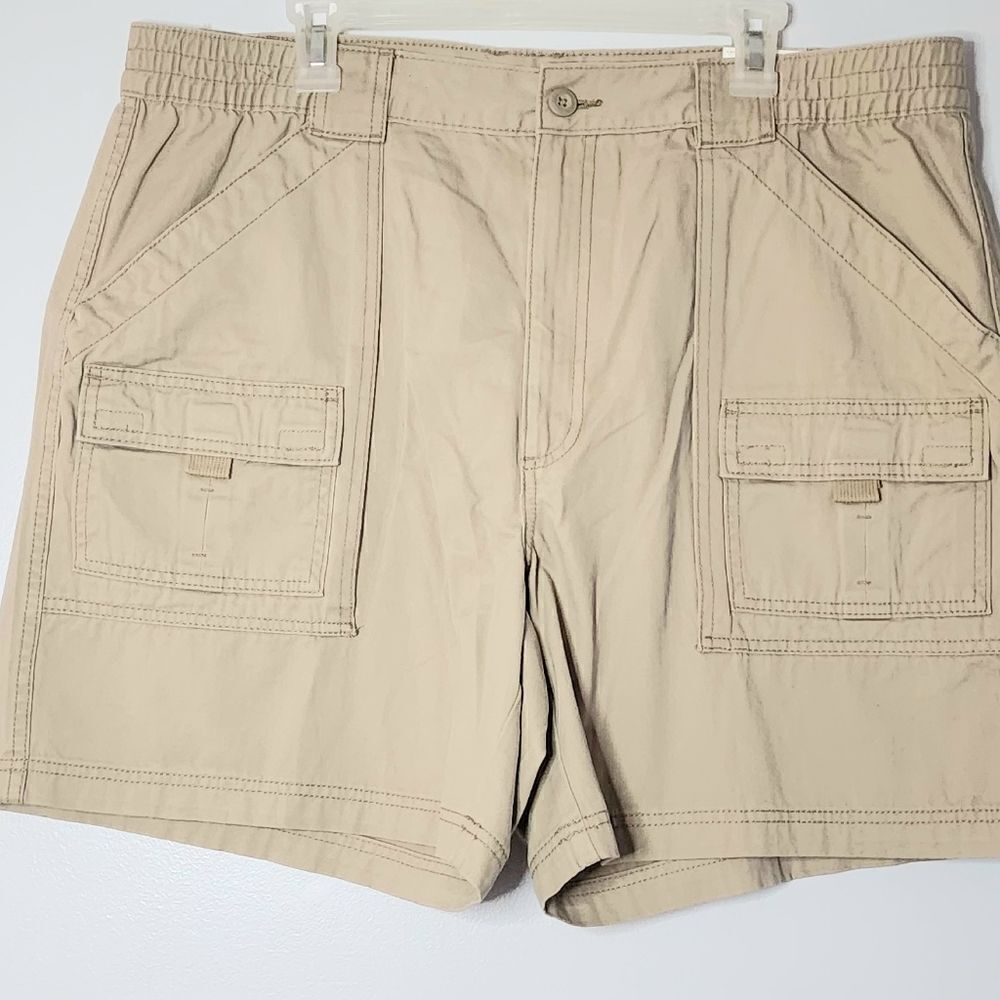 St John's Bay hiking shorts women's cargo khaki size 40 waist
